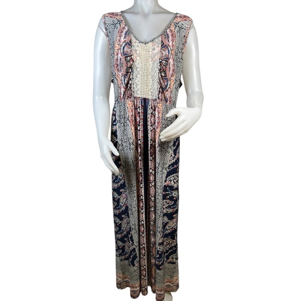 NWT One World Live & Let Live Womens Boho Sleeveless Dress Size XXL flower print - Picture 1 of 15